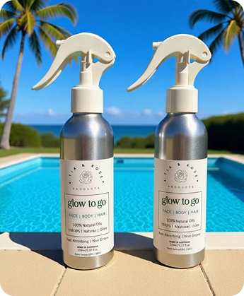 Tia and Rose GLOW TO GO 150ml TWO PACK Face+Body+Hair Oil. Simplified, effective and affordable skincare
